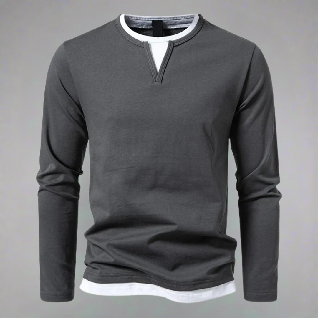 Beeckhoven - Minimalistisches V-Ausschnitt-Shirt