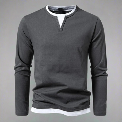 Beeckhoven - Minimalistisches V-Ausschnitt-Shirt