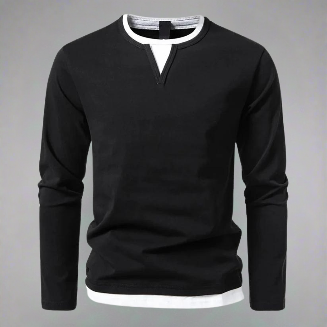 Beeckhoven - Minimalistisches V-Ausschnitt-Shirt