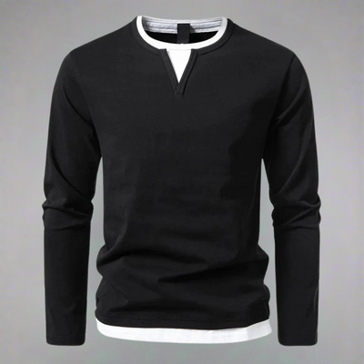 Beeckhoven - Minimalistisches V-Ausschnitt-Shirt