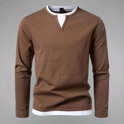 Beeckhoven - Minimalistisches V-Ausschnitt-Shirt