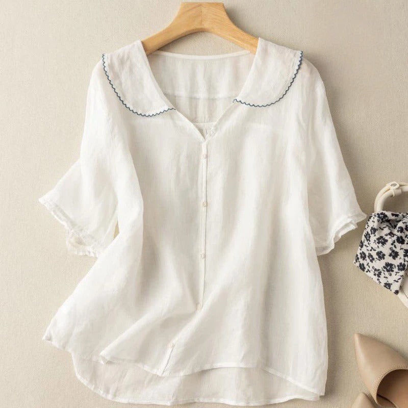 Lila – Linen, Light, Relaxed Blouse