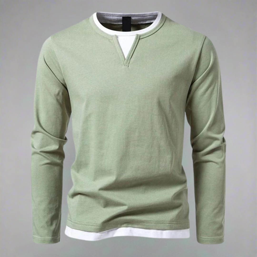 Beeckhoven - Minimalistisches V-Ausschnitt-Shirt