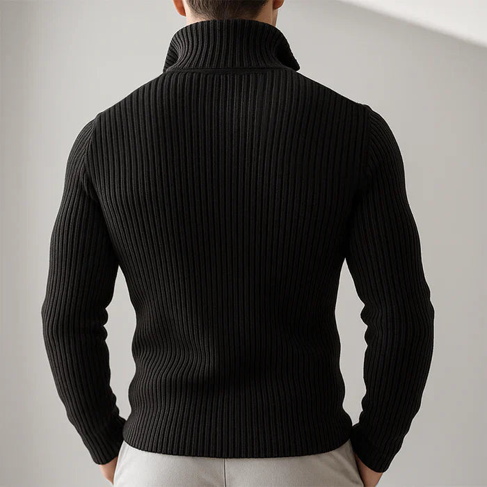 Stockholm Ribbed Zip Sweater