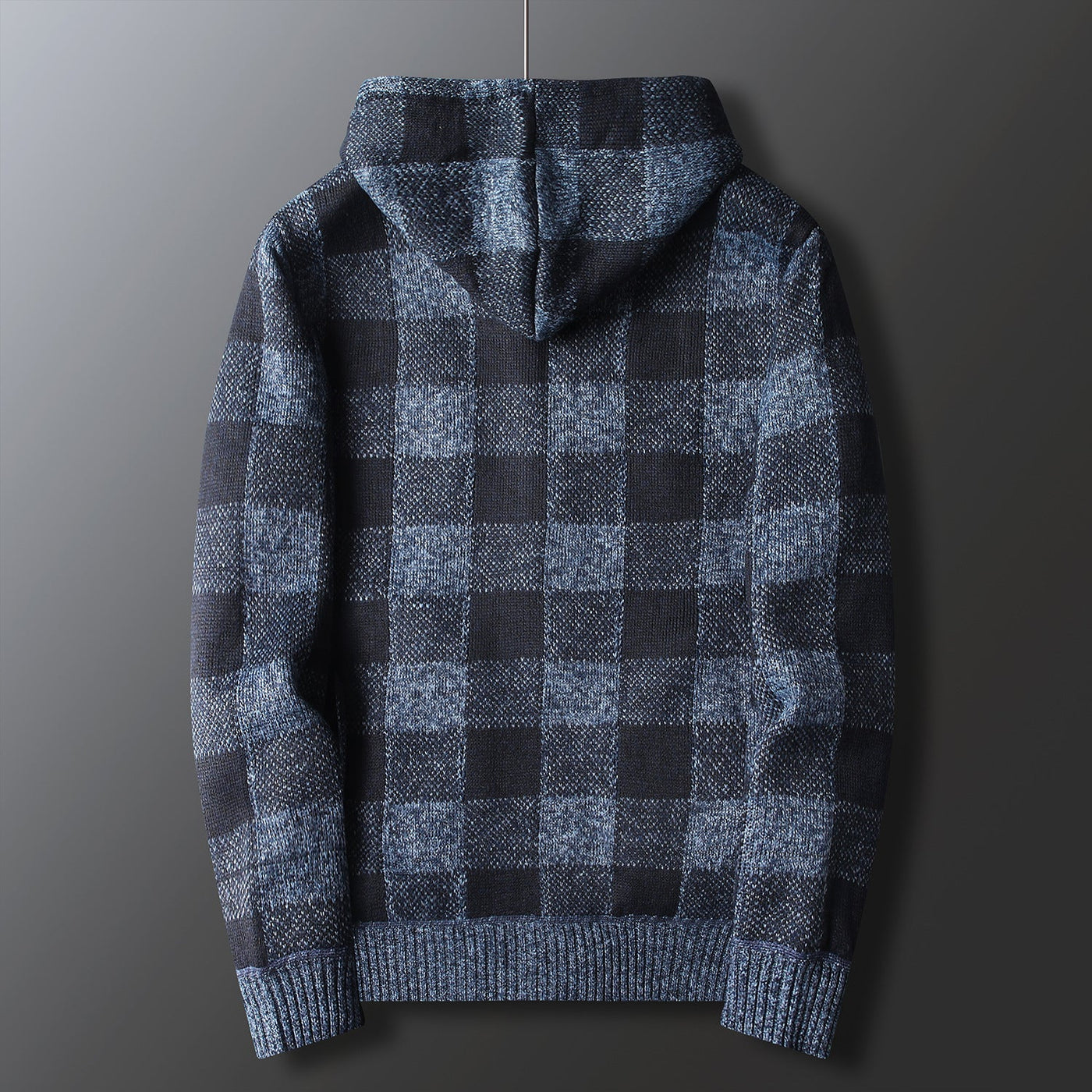 Helsinki Plaid Knit Hoodie