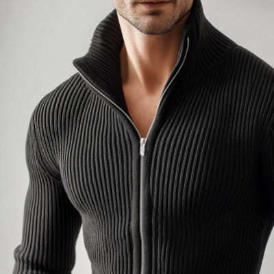 Stockholm Ribbed Zip Sweater