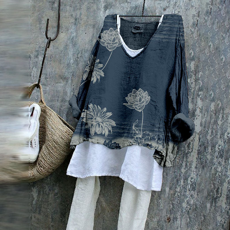 Vintage Lotus - Art Tunic