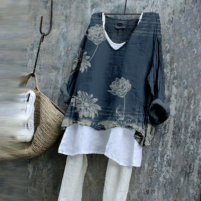 Vintage Lotus - Art Tunic