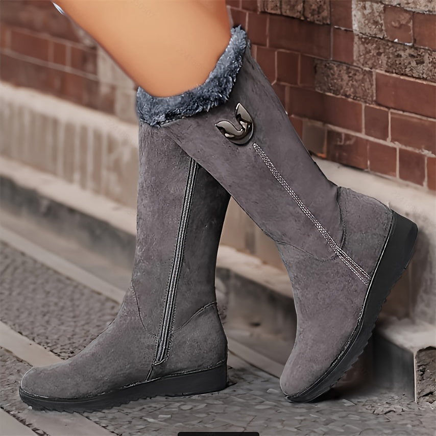 Dorothy - Fleece Lined Flat Soled Boots