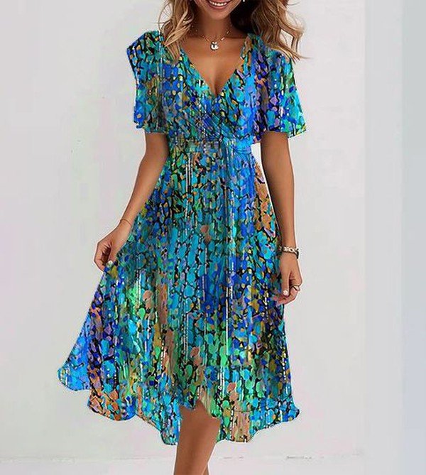 Sapphire - Breezy Blue Midi Dress