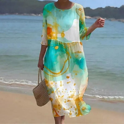 Keely - Sunset Flower Dress