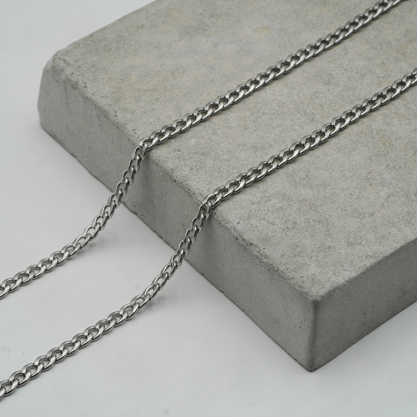 Cuban Link Chain 3mm (Silver)