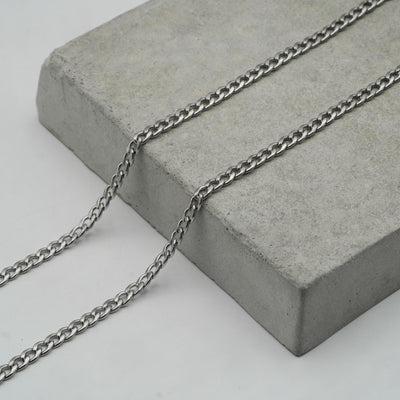 Cuban Link Chain 3mm (Silver)