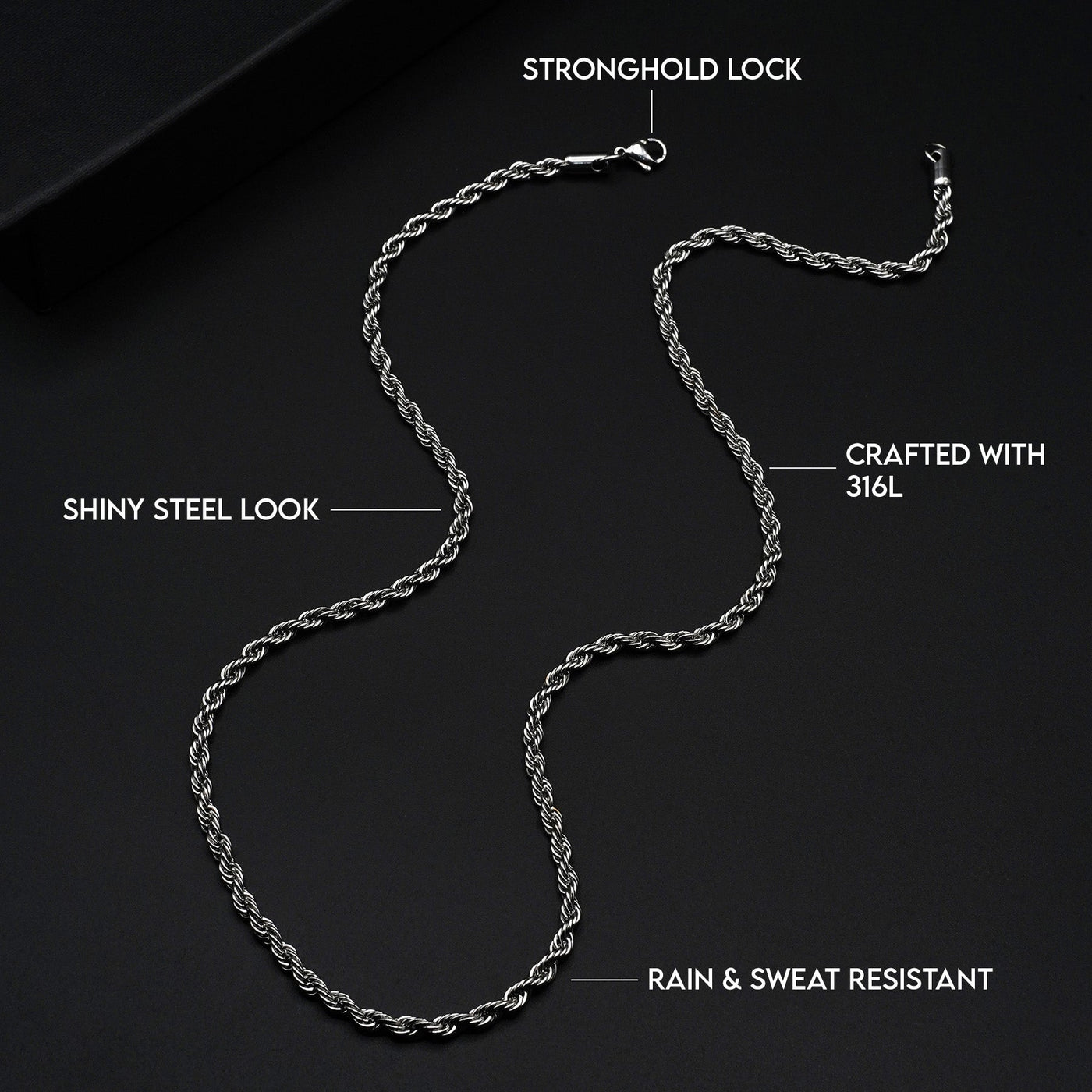 Rope Chain 4mm (Silver)