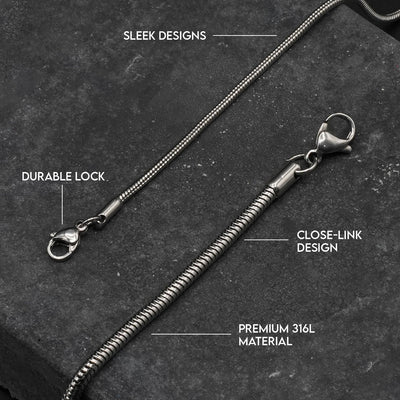 Runde Schlangenkette (3mm)