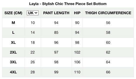 Layla - Stylish Chic Three Piece Set