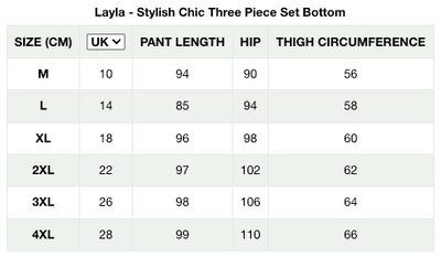 Layla - Stylish Chic Three Piece Set
