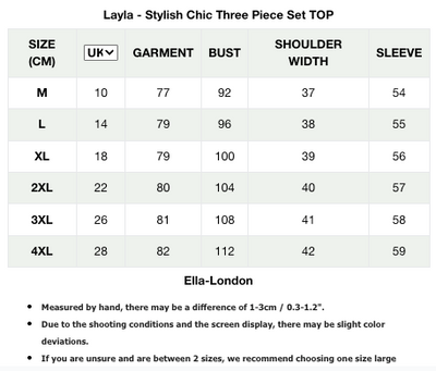 Layla - Stylish Chic Three Piece Set