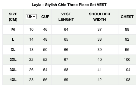 Layla - Stylish Chic Three Piece Set