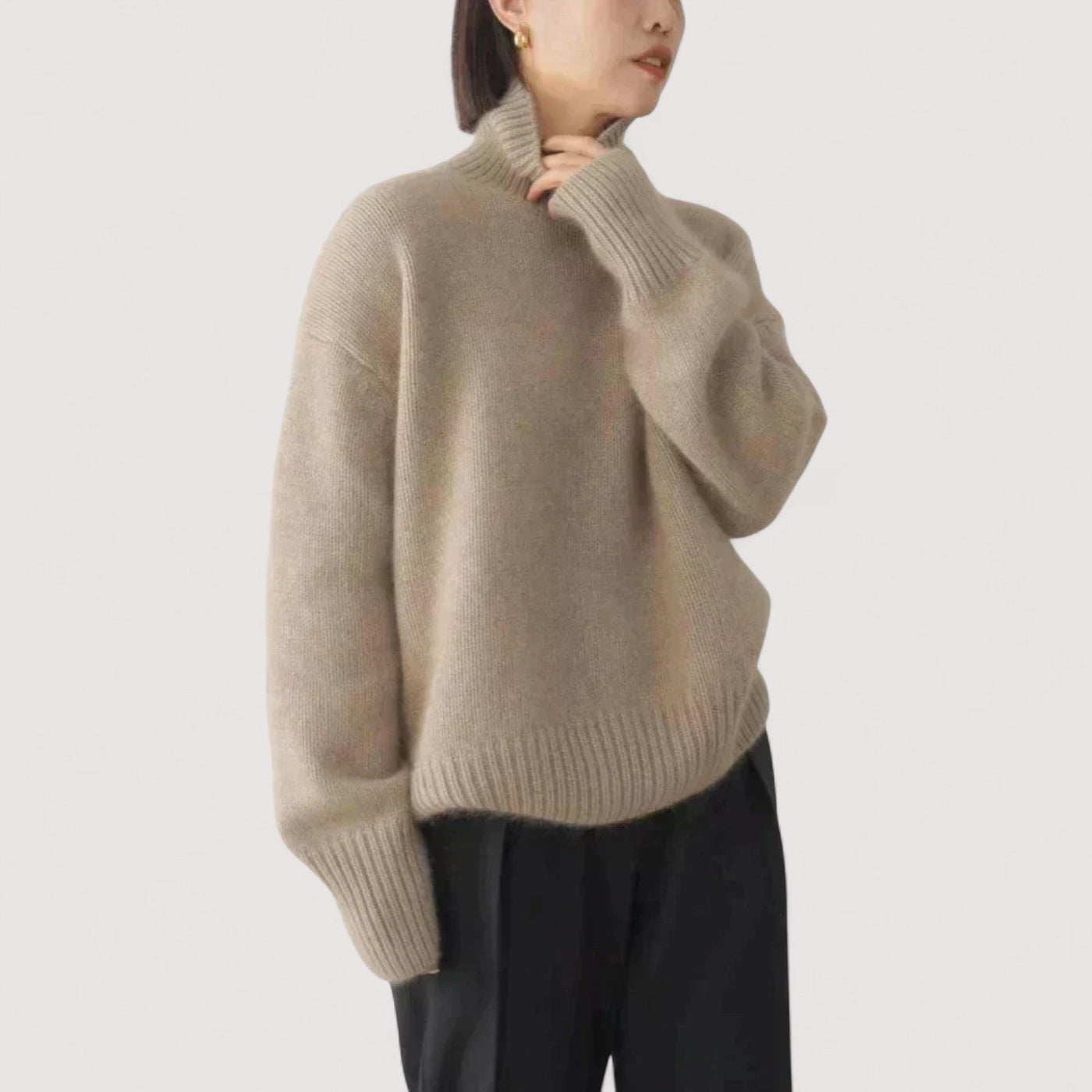 Lucija – High-Collar Cashmere Sweater