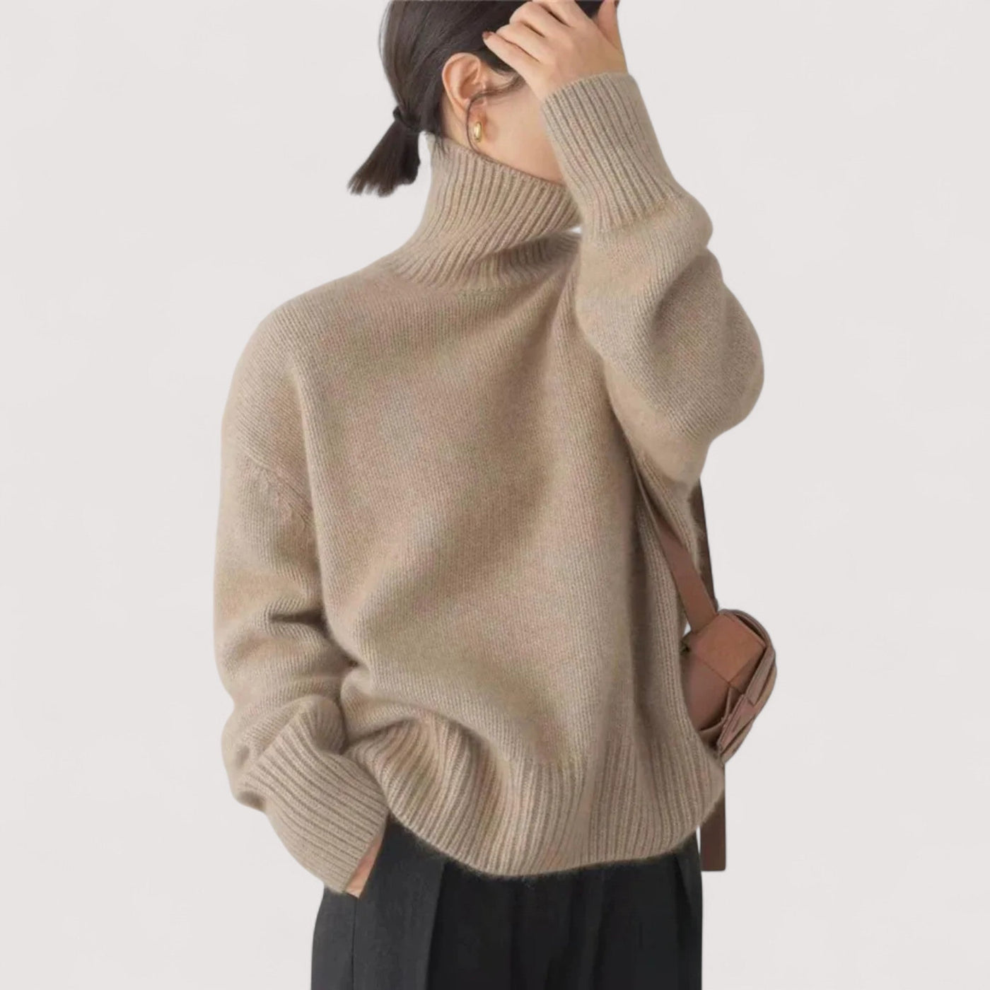 Lucija – High-Collar Cashmere Sweater