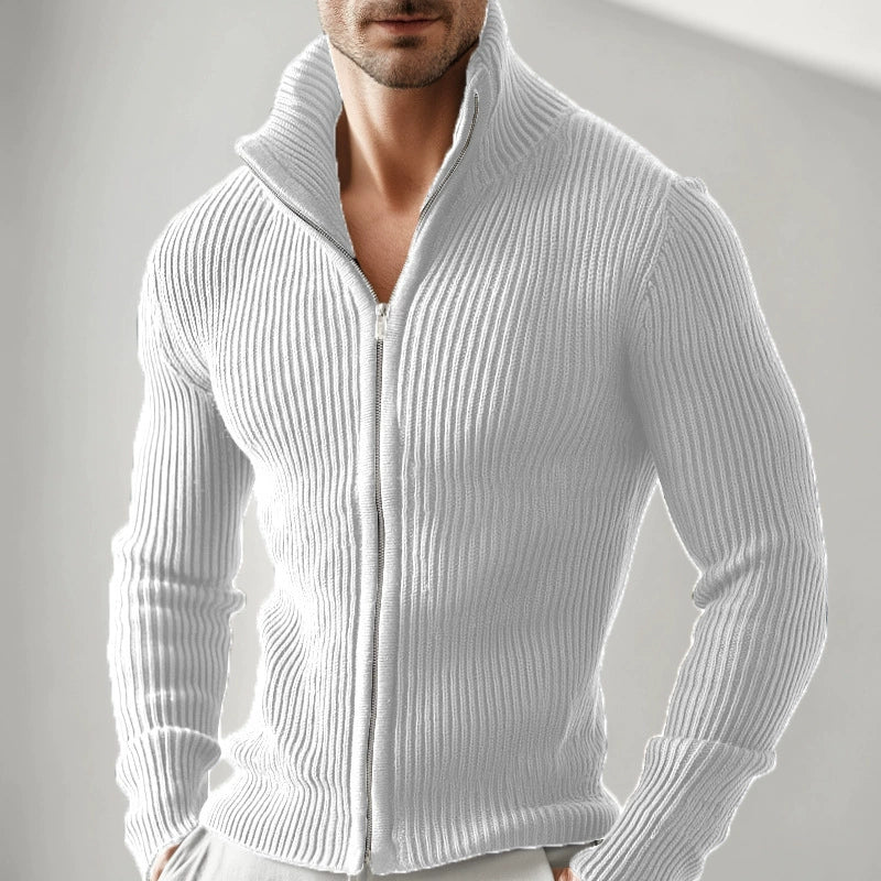 Stockholm Ribbed Zip Sweater