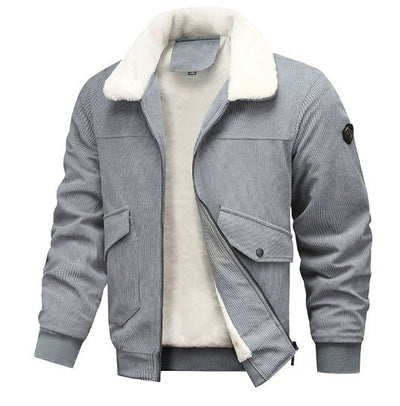 Nordine – Bomber Jacket with Faux Fur Colla