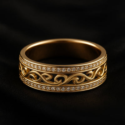 Radiant Hollow Gold Ring