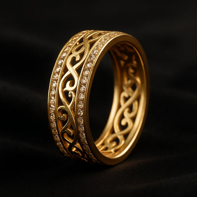 Radiant Hollow Gold Ring
