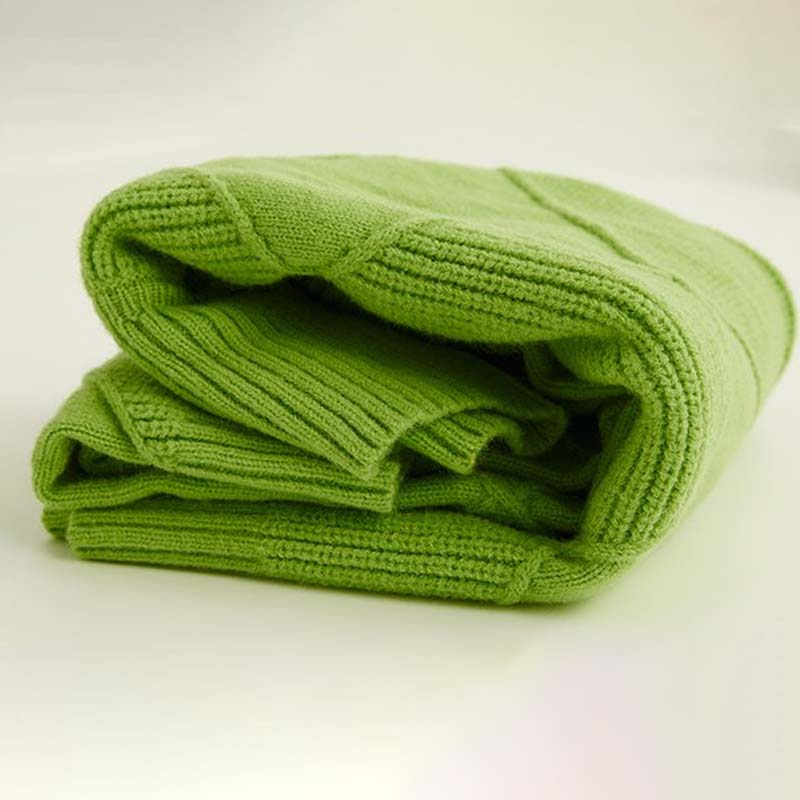 Adelle - Textured Turtleneck Knit Sweater