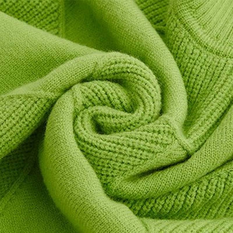 Adelle - Textured Turtleneck Knit Sweater