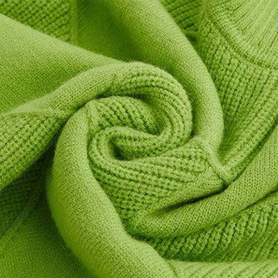 Adelle - Textured Turtleneck Knit Sweater