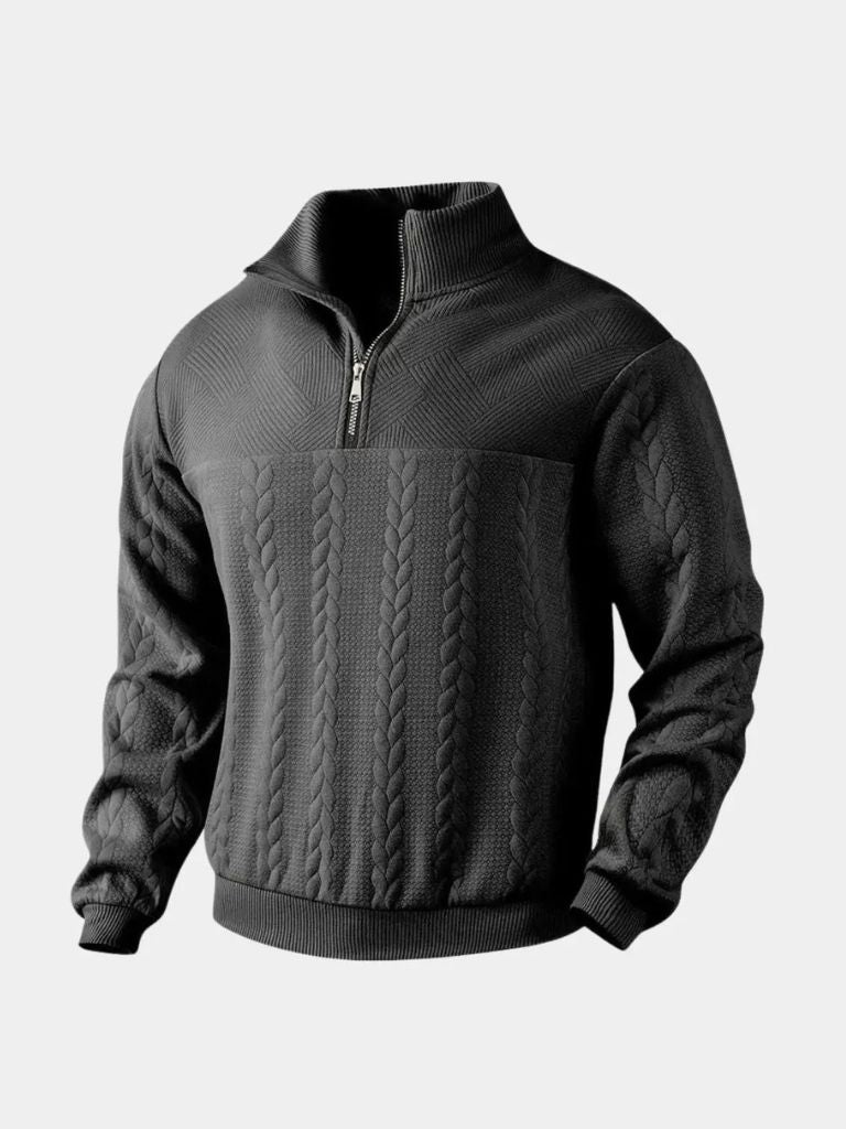 Essential Henley Quarter-Zip Pullover