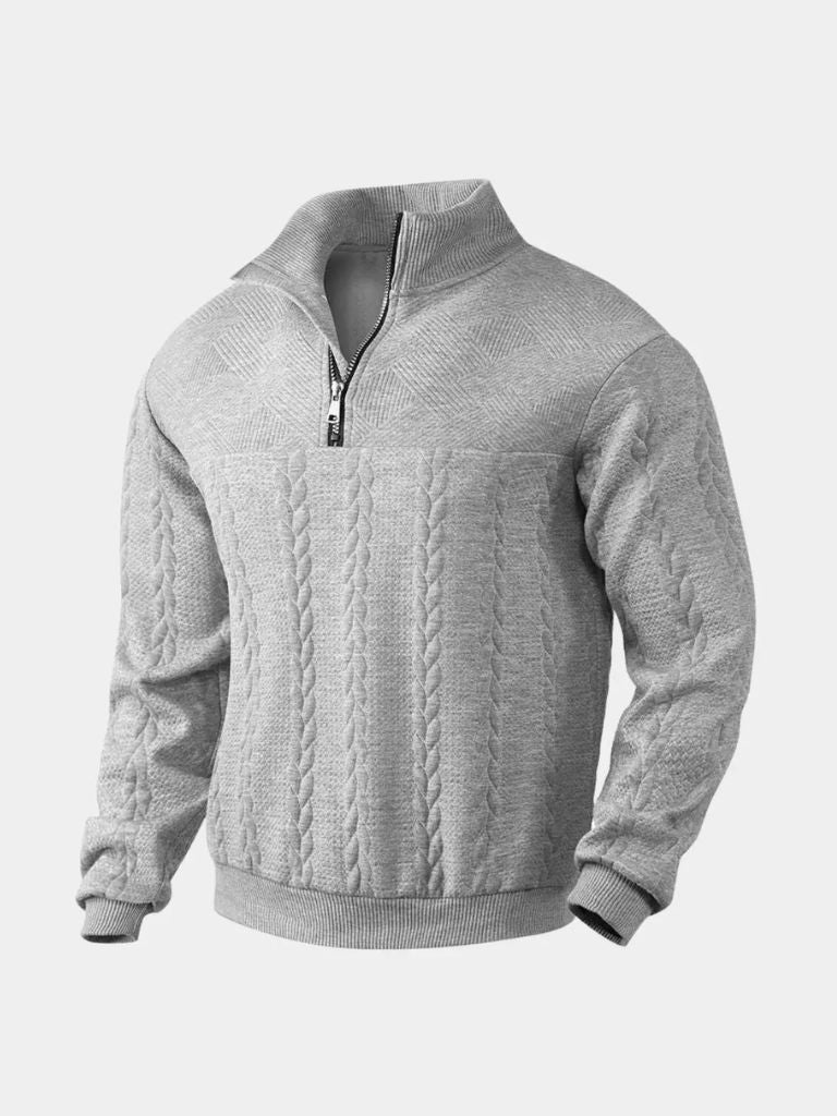 Essential Henley Quarter-Zip Pullover