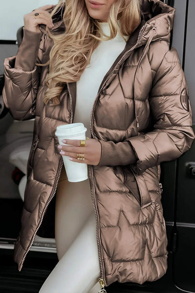 Noelia – Elegant Winter Coat with Hood and Lining