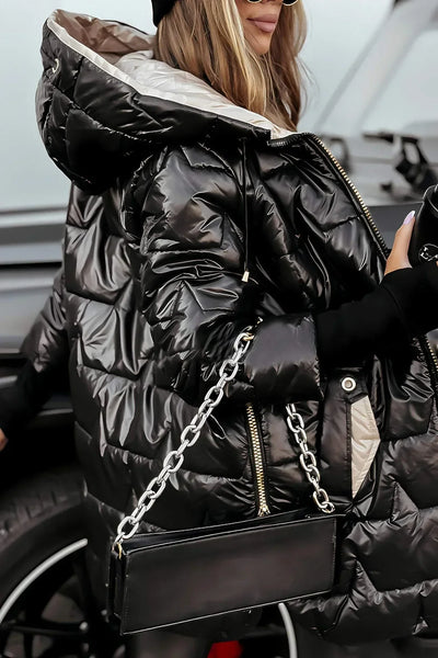 Noelia – Elegant Winter Coat with Hood and Lining