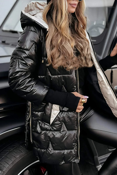 Noelia – Elegant Winter Coat with Hood and Lining