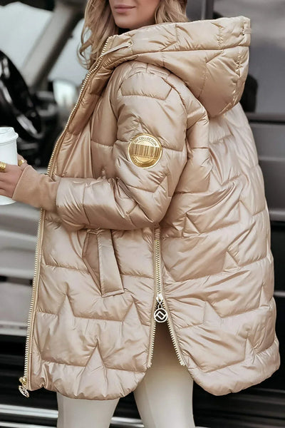 Noelia – Elegant Winter Coat with Hood and Lining