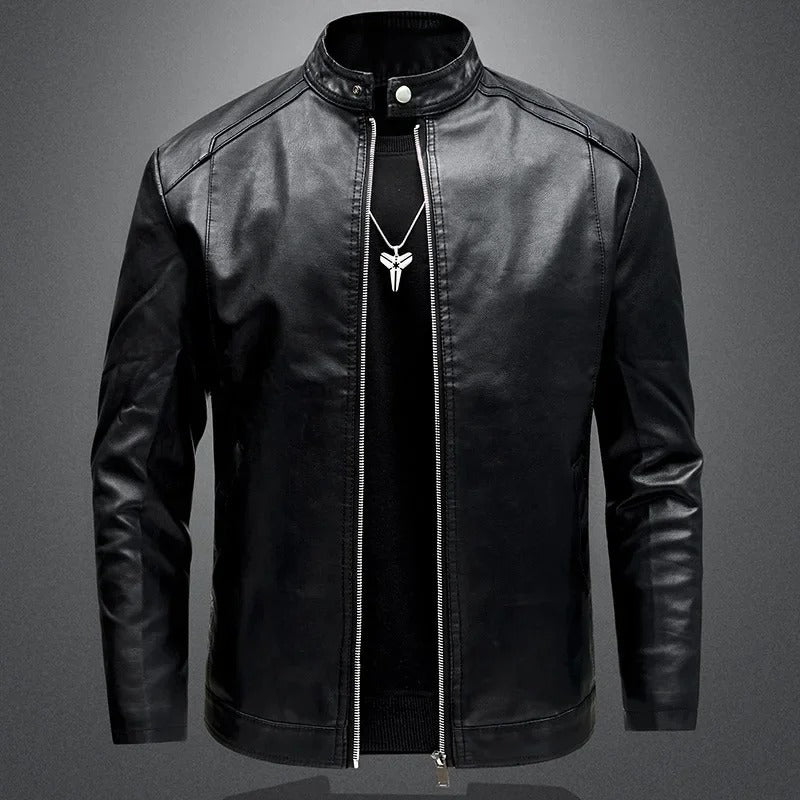 Ronny - Elegant Men's Biker Leather Jacket