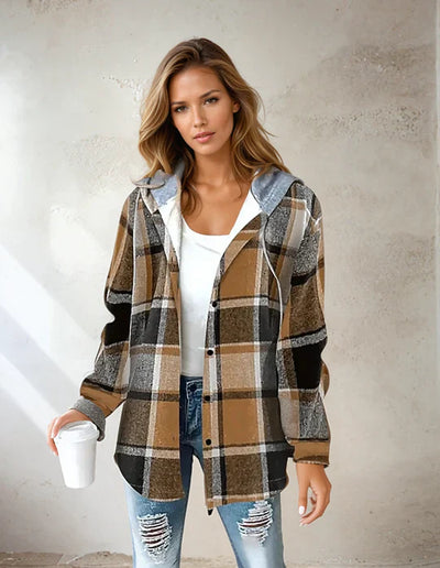 Olivia - Lumberjack Vest with Hood