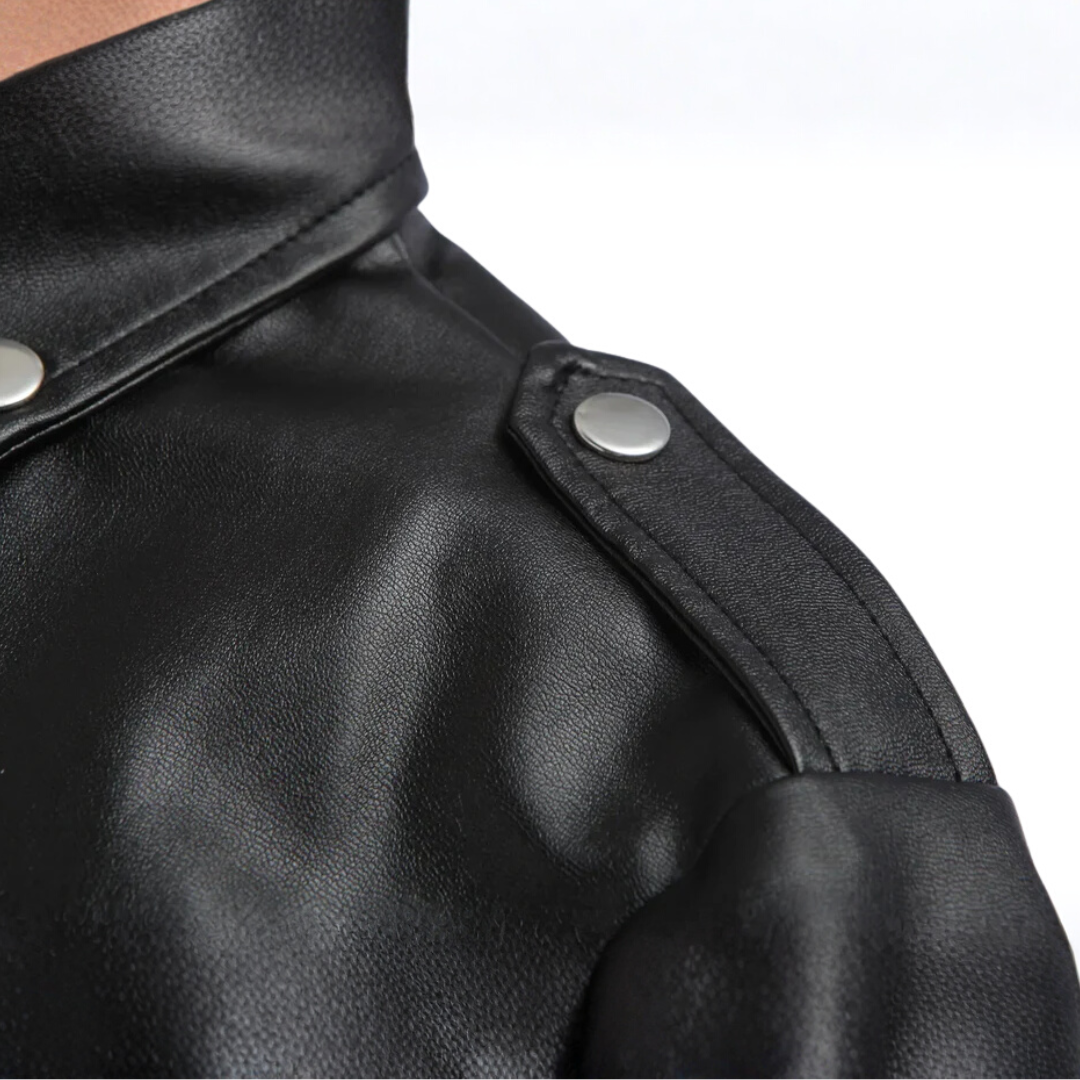 Ray – Classic Leather Biker Jacket