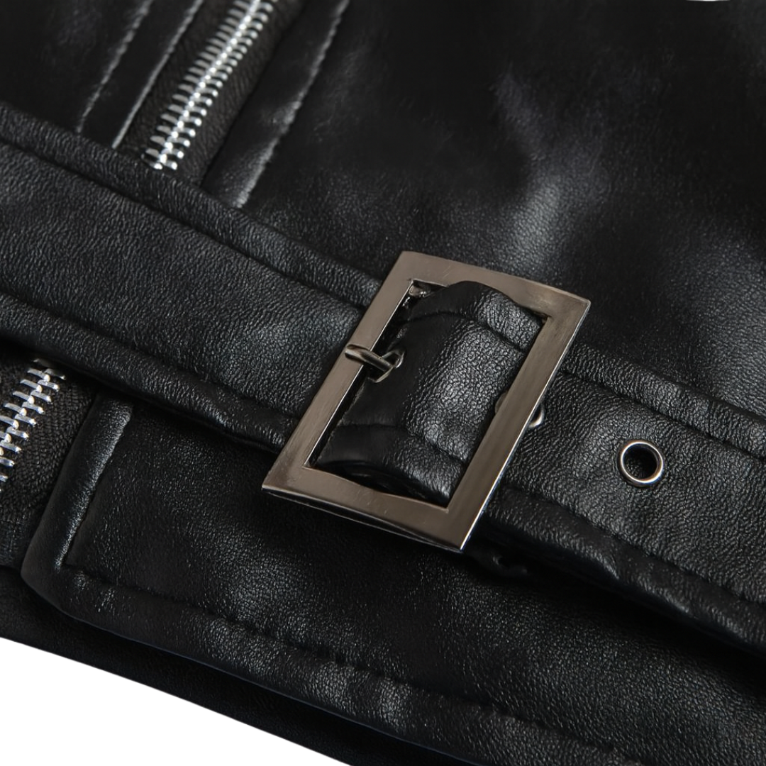 Ray – Classic Leather Biker Jacket